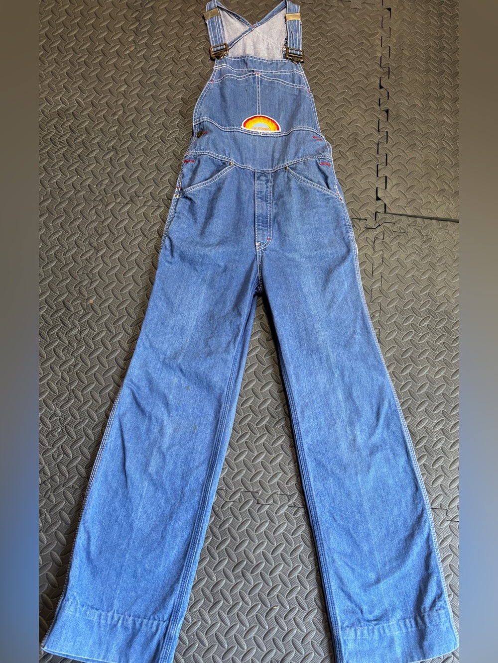 Vintage! Hang Ten Overalls with California Embroidered patch!